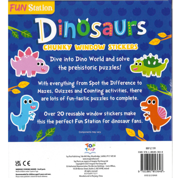 Imagine That - Dinosaur Chunky Window Stickers - Image 2