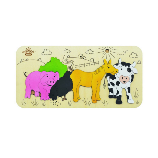 andZee - Raised Natural Puzzle - Pet Animals - Image 2