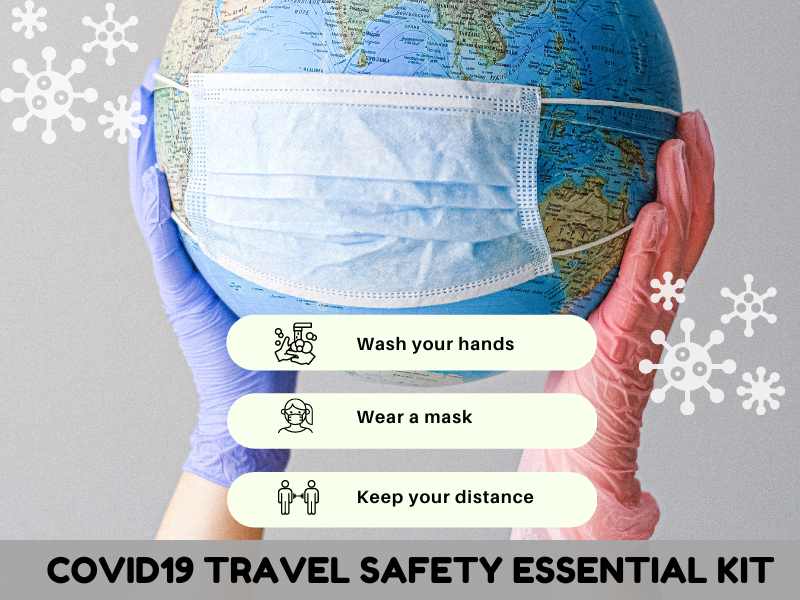 Covid19 travel safety essential kit