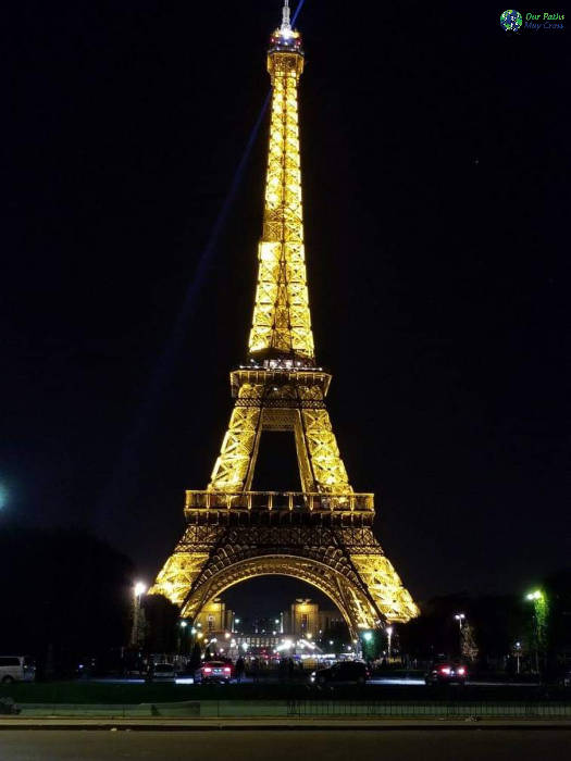 The Eiffel Tower at night