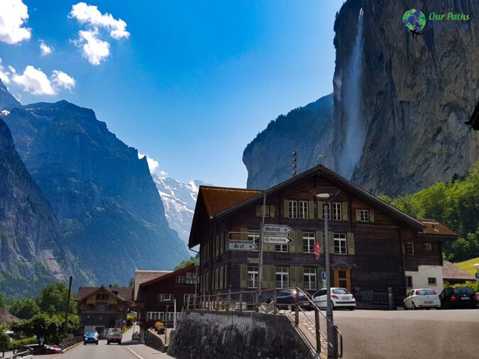 The main street of Lauterbrunnen