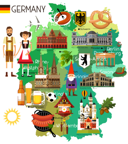 Germany Cartoon Map