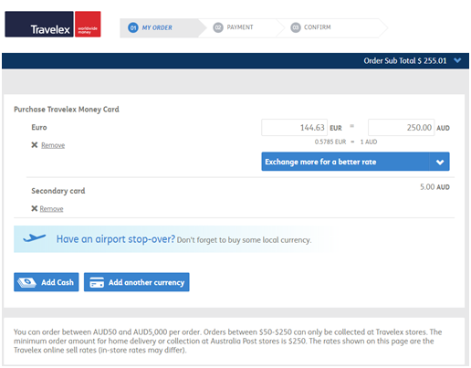 Travelling with your money - Travelex